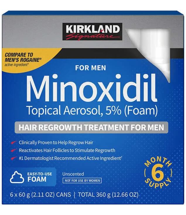 KIRKLAND | MINOXIDIL HAIR REGROWTH TREATMENT 5% LIQUID 6 MONTH SUPPLY